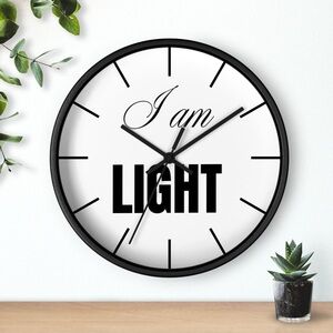 Affirmation I Am Light Wall Clock
